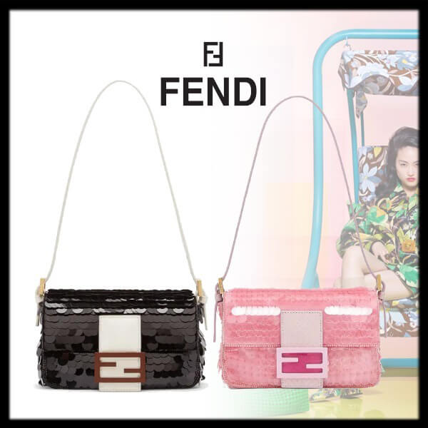 新作【フェンディ】バゲット 1997 スモール バッグ偽物スパンコール 8BS049AGKCF1CHO